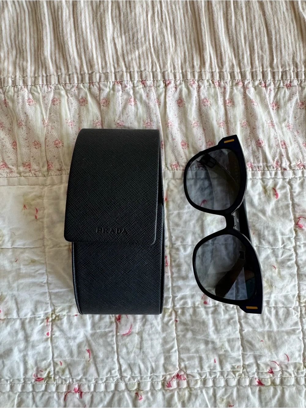 Prada Black Oversized Sunglasses with Black Case